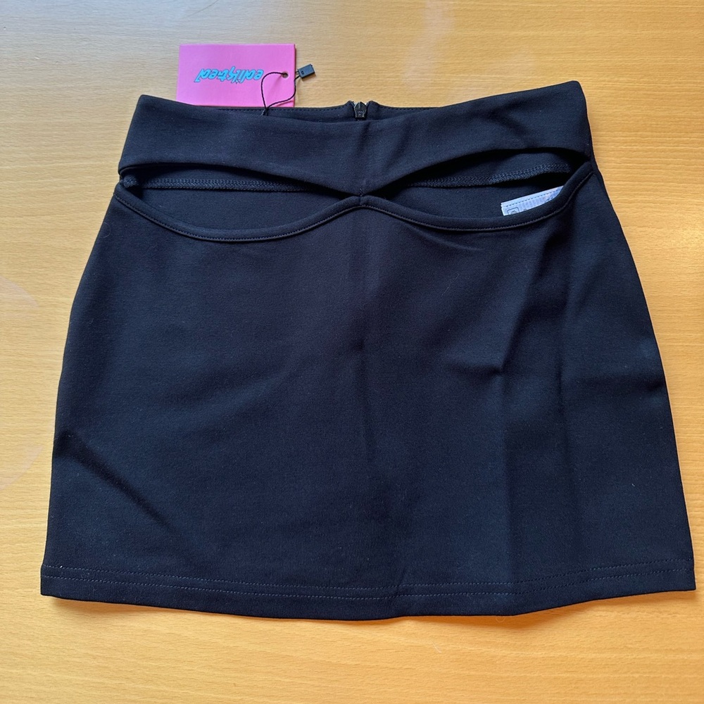 Edikted black cut out mini skirt